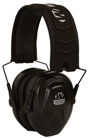 Walker constructs these passive earmuffs with black ear cups and a comfortable black headband with a sound dampening composite housing.